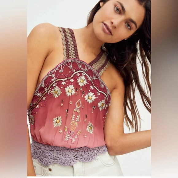 SOLD NWT Free People Hi There Halter Top Medium - Picture 3 of 16